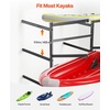 image:imageVEVOR Kayak Storage Rack for 3 Kayaks Holds 200 lbs Heavy Duty Adjustable Freestanding Stand with Lockable Wheels for Indoor Outdoor Garage Shed Dock Holder for Canoe SUP Surfboard amp PaddleboardStand6 KayaksBlack