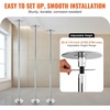 image:imageVEVOR Professional Dancing Pole Spinning Static Dancing Pole Kit Portable Removable Pole 45mm HeavyDuty Stainless Steel Pole Height Adjustable Fitness Pole for Exercise Home Club Gym SilverSilverRound