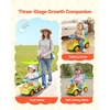 image:imageVEVOR Ride On Toddler Push Car Push Car for Toddler 19 to 36 Months Kids Ride On Toy with Horn amp Music 485 lbs Load Capacity Underseat Storage FoottoFloor Walker for Toddlers Boys Girls PinkGreen