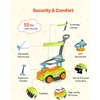 image:imageVEVOR Ride On Toddler Push Car Push Car for Toddler 19 to 36 Months Kids Ride On Toy with Horn amp Music 485 lbs Load Capacity Underseat Storage FoottoFloor Walker for Toddlers Boys Girls PinkGreen