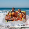 image:imageVEVOR Towable Tubes for Boating 2Rider Inflatable Boat Tubes and Towables 340 lbs Capacity Water Sport Tubes for Boat to Pull  with 2 Cockpits Full Nylon Cover Padded Grab Handles amp Safety Valve2Riders