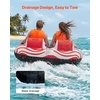 image:imageVEVOR Towable Tubes for Boating 2Rider Inflatable Boat Tubes and Towables 340 lbs Capacity Water Sport Tubes for Boat to Pull  with 2 Cockpits Full Nylon Cover Padded Grab Handles amp Safety Valve2Riders