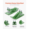 image:imageVEVOR Tractor Bucket Protector 2PCS Heavy Duty Steel Bucket Edge Protectors AntiSkid Device with Double Hexagon Lock Nuts and Bolts for Snow Leave Removal amp Spreading Gravel RedGreen
