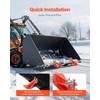 image:imageVEVOR Tractor Bucket Protector 2PCS Heavy Duty Steel Bucket Edge Protectors AntiSkid Device with Double Hexagon Lock Nuts and Bolts for Snow Leave Removal amp Spreading Gravel RedOrange