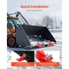 image:imageVEVOR Tractor Bucket Protector 2PCS Heavy Duty Steel Bucket Edge Protectors AntiSkid Device with Double Hexagon Lock Nuts and Bolts for Snow Leave Removal amp Spreading Gravel RedRed