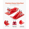 image:imageVEVOR Tractor Bucket Protector 2PCS Heavy Duty Steel Bucket Edge Protectors AntiSkid Device with Double Hexagon Lock Nuts and Bolts for Snow Leave Removal amp Spreading Gravel RedRed
