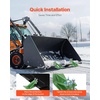 image:imageVEVOR Tractor Bucket Protector 2PCS Heavy Duty Steel Bucket Edge Protectors AntiSkid Device with Double Hexagon Lock Nuts and Bolts for Snow Leave Removal amp Spreading Gravel RedGreen