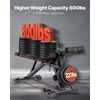 image:imageVEVOR Weight Bench 800lbs660lbs Adjustable Weight Bench Press for Full Body Workout Exercise Situp Bench for Home Gym Strength Training Multiple Functions Fast AdjustmentBlack