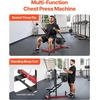 image:imageVEVORSeated Dip Machine Tricep Bicep Press Down Machine with Cable Bar Adjustable Seat and Backrest Exercise Equipment for Chest Training Upper Body Push Fitness Workout Hold up to 450LBSBlack  Red