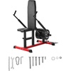 image:imageVEVORSeated Dip Machine Tricep Bicep Press Down Machine with Cable Bar Adjustable Seat and Backrest Exercise Equipment for Chest Training Upper Body Push Fitness Workout Hold up to 450LBSBlack  Red