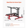 image:imageVEVORSeated Dip Machine Tricep Bicep Press Down Machine with Cable Bar Adjustable Seat and Backrest Exercise Equipment for Chest Training Upper Body Push Fitness Workout Hold up to 450LBSBlack  Red