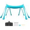 image:imageVEVOR Beach Tent Sun Shelter UPF50 Sun Protection Easy Pop Up Beach Canopy with Sandbags Stability Poles Sand Shovels Portable Shade for Family Outings Camping FishingLight Blue1010 FT 4 Pole8 Sandbags