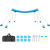 image:imageVEVOR Beach Tent Sun Shelter UPF50 Sun Protection Easy Pop Up Beach Canopy with Sandbags Stability Poles Sand Shovels Portable Shade for Family Outings Camping FishingBlue1010 FT 4 Pole8 Sandbags drawstring