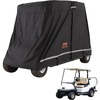 image:imageVEVOR Golf Cart Cover Visible FullEnclosure 2224 Passenger Golf Cart 600D Waterproof Oxford Fabric CoverFits Most Carts Club Car Yamaha EZGO Honda PVC Coating amp Windproof Hook DesignBlack