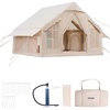 image:imageVEVOR Inflatable Tents for Camping Easy Setup Blow up Tent with Hand Pump 4 Season Glamping Tent with Stove Jack Doors amp Mesh Windows Storage Bag Included for Easy Taking46 Person
