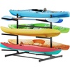 image:imageVEVOR Kayak Storage Rack for 3 Kayaks Holds 200 lbs Heavy Duty Adjustable Freestanding Stand with Lockable Wheels for Indoor Outdoor Garage Shed Dock Holder for Canoe SUP Surfboard amp PaddleboardStand6 KayaksBlack