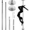 image:imageVEVOR Professional Dancing Pole Spinning Static Dancing Pole Kit Portable Removable Pole 45mm HeavyDuty Stainless Steel Pole Height Adjustable Fitness Pole for Exercise Home Club Gym SilverSilverRound