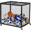 image:imageVEVOR Rolling Sports Ball Storage Cart Lockable Basketball Cage with Double Lids Sport Equipment Holder Organizer for Indoor Outdoor Steel Storage Rack for Garages Playgroup Gym and Schoolsstorage cart321526573346