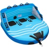 image:imageVEVOR Towable Tubes for Boating 2Rider Inflatable Boat Tubes and Towables 340 lbs Capacity Water Sport Tubes for Boat to Pull  with 2 Cockpits Full Nylon Cover Padded Grab Handles amp Safety Valve3Riders