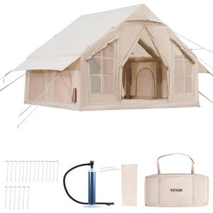 image:imageVEVOR Inflatable Tents for Camping Easy Setup Blow up Tent with Hand Pump 4 Season Glamping Tent with Stove Jack Doors amp Mesh Windows Storage Bag Included for Easy Taking46 Person