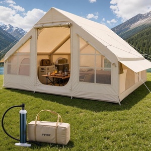 image:imageVEVOR Inflatable Tents for Camping Easy Setup Blow up Tent with Hand Pump 4 Season Glamping Tent with Stove Jack Doors amp Mesh Windows Storage Bag Included for Easy Taking58 Person