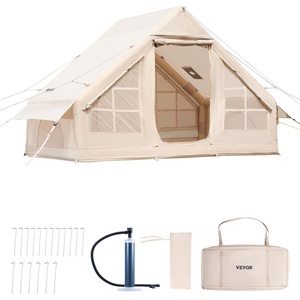 image:imageVEVOR Inflatable Tents for Camping Easy Setup Blow up Tent with Hand Pump 4 Season Glamping Tent with Stove Jack Doors amp Mesh Windows Storage Bag Included for Easy Taking35 Person