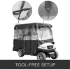 image:imageHappybuy Golf Cart Enclosure 4Person Golf Cart Cover 4Sided Fairway Deluxe 300D Waterproof Driving Enclosure with Transparent Windows Fit for EZGO Club Car Yamaha CartBK 787