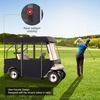 image:imageHappybuy Golf Cart Enclosure 4Person Golf Cart Cover 4Sided Fairway Deluxe 300D Waterproof Driving Enclosure with Transparent Windows Fit for EZGO Club Car Yamaha CartBK 866