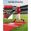 image:imageVEVOR 12x610x38 Upgraded BaseballSoftball Batting Mat with Home Plate  15MM Thicken AntiFade Turf amp AntiSlip Foam Backing Portable Hitting Trainer for CageIndoorOutdoor PracticeRed