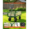 image:imageVEVOR 39 inch Pull Along Kids Wagon Red Rolling Utility Cart Wagons for Kids Cargo Wagon for Garden Beach Camping for Child PresentBlackgreen