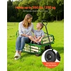 image:imageVEVOR 39 inch Pull Along Kids Wagon Red Rolling Utility Cart Wagons for Kids Cargo Wagon for Garden Beach Camping for Child PresentBlackgreen