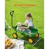 image:imageVEVOR 39 inch Pull Along Kids Wagon Red Rolling Utility Cart Wagons for Kids Cargo Wagon for Garden Beach Camping for Child PresentGreen