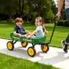 image:imageVEVOR 39 inch Pull Along Kids Wagon Red Rolling Utility Cart Wagons for Kids Cargo Wagon for Garden Beach Camping for Child PresentGreen