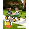 image:imageVEVOR 39 inch Pull Along Kids Wagon Red Rolling Utility Cart Wagons for Kids Cargo Wagon for Garden Beach Camping for Child PresentGreen