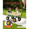 image:imageVEVOR 39 inch Pull Along Kids Wagon Red Rolling Utility Cart Wagons for Kids Cargo Wagon for Garden Beach Camping for Child PresentGreen