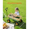 image:imageVEVOR 39 inch Pull Along Kids Wagon Red Rolling Utility Cart Wagons for Kids Cargo Wagon for Garden Beach Camping for Child PresentGreen