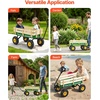 image:imageVEVOR 39 inch Pull Along Kids Wagon Red Rolling Utility Cart Wagons for Kids Cargo Wagon for Garden Beach Camping for Child PresentGreen