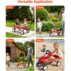 image:imageVEVOR 39 inch Pull Along Kids Wagon Red Rolling Utility Cart Wagons for Kids Cargo Wagon for Garden Beach Camping for Child PresentRed