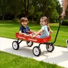 image:imageVEVOR 39 inch Pull Along Kids Wagon Red Rolling Utility Cart Wagons for Kids Cargo Wagon for Garden Beach Camping for Child PresentRed