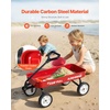 image:imageVEVOR 39 inch Pull Along Kids Wagon Red Rolling Utility Cart Wagons for Kids Cargo Wagon for Garden Beach Camping for Child PresentRed