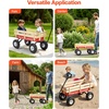 image:imageVEVOR 39 inch Pull Along Kids Wagon Red Rolling Utility Cart Wagons for Kids Cargo Wagon for Garden Beach Camping for Child PresentRed