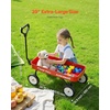 image:imageVEVOR 39 inch Pull Along Kids Wagon Red Rolling Utility Cart Wagons for Kids Cargo Wagon for Garden Beach Camping for Child PresentRed