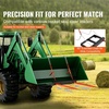 image:imageVEVOR 49 Hay Spear Bale Spears 3000lbs Loading Capacity Skid Steer Loader Tractor Bucket Attachment with 2pcs 175 Stabilizer Spears and 60 Chain Quick Attach Spike Forks49 Vertical Assembly