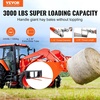 image:imageVEVOR 49 Hay Spear Bale Spears 3000lbs Loading Capacity Skid Steer Loader Tractor Bucket Attachment with 2pcs 175 Stabilizer Spears and 60 Chain Quick Attach Spike Forks49 Horizontal Assembly