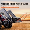 image:imageVEVOR 49 Hay Spear Bale Spears 3000lbs Loading Capacity Skid Steer Loader Tractor Bucket Attachment with 2pcs 175 Stabilizer Spears and 60 Chain Quick Attach Spike Forks49 Horizontal Assembly