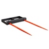 image:imageVEVOR 49 Hay Spear Bale Spears 3000lbs Loading Capacity Skid Steer Loader Tractor Bucket Attachment with 2pcs 175 Stabilizer Spears and 60 Chain Quick Attach Spike Forks49 Vertical Assembly