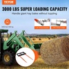 image:imageVEVOR 49 Hay Spear Bale Spears 3000lbs Loading Capacity Skid Steer Loader Tractor Bucket Attachment with 2pcs 175 Stabilizer Spears and 60 Chain Quick Attach Spike Forks49 Vertical Assembly