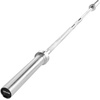 image:imageVEVOR 4FT6FT Barbell Bar Fits 2Inch Weight Plates Chrome Plated Barbell Bar with Knurled Grip for Strength Training Weightlifting Squat Deadlift Bench Press Curl Overhead Press 500lbs Capacity6 FT