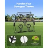 image:imageVEVOR 8 x 8 ft Football Trainer Throwing Net Training Throwing Target Practice Net with 6 Target Pockets Knotless Net Includes Straps and Portable Carry Case Improve QB Throwing AccuracyBlack