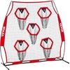 image:imageVEVOR 8 x 8 ft Football Trainer Throwing Net Training Throwing Target Practice Net with 6 Target Pockets Knotless Net Includes Straps and Portable Carry Case Improve QB Throwing AccuracyRed